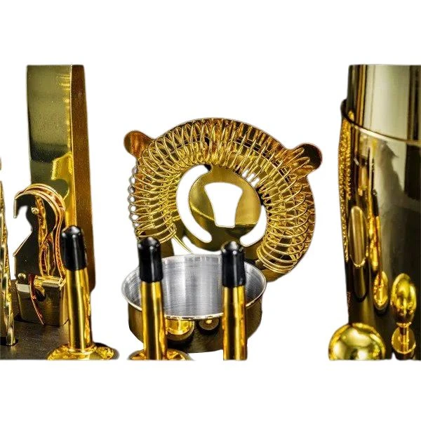 Conjunto de mixología de oro