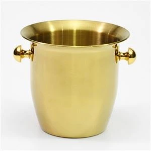 Cubo de hielo de cerveza de acero inoxidable amarillo